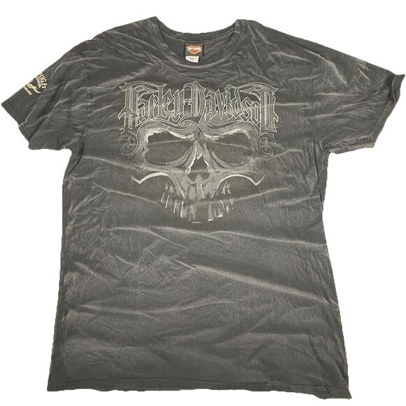 Harley-Davidson Skull Graphic Tee XXL Affliction Style Biker T-Shirt Colorado - Picture 1 of 8